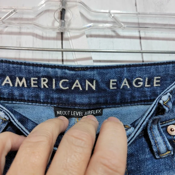 American Eagle AEO Men's Next Level Airflex Slim Blue Denim Jeans Size 32 X 32. - Picture 7 of 10